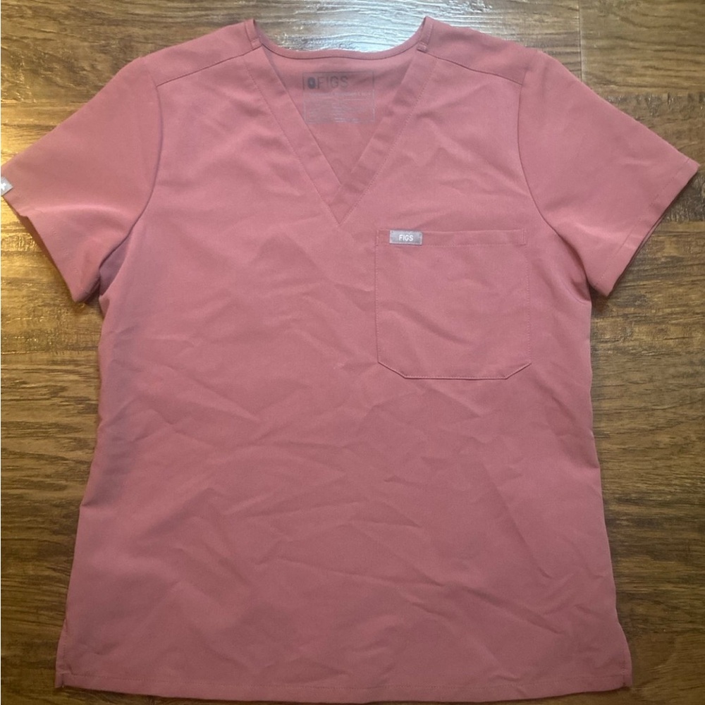 SOLD ❌Figs Pink Short Sleeve Tee Casual Style